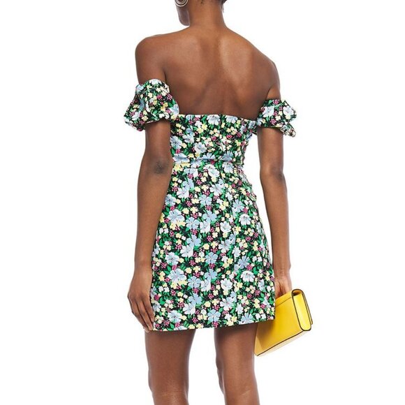 Maje Rapy Floral Off the Shoulder Dress ASO Emily in Paris - Picture 5 of 13